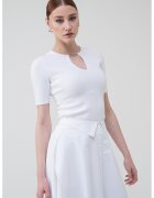 Karl Lagerfeld Фино плетена тениска с метално лого