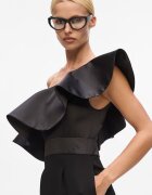 Karl Lagerfeld Гащеризон с едно рамо Черен