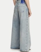 KARL LAGERFELD JEANS Дамски дънки широка кройка син памук