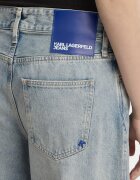 KARL LAGERFELD JEANS Дамски дънки широка кройка син памук