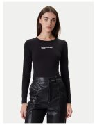 KARL LAGERFELD JEANS Дамско боди черно - от еластична материя