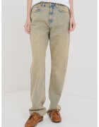 KARL LAGERFELD JEANS Дънки с декоративни камъни и капси - Сиво-бежов/Син