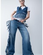 KARL LAGERFELD JEANS Дънки с широк крачол и пискюли