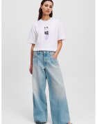 KARL LAGERFELD JEANS Дънки с широк крачол и захабен ефект