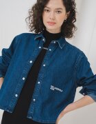 KARL LAGERFELD JEANS Дънкова риза с капси Тъмносин