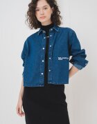 KARL LAGERFELD JEANS Дънкова риза с капси Тъмносин