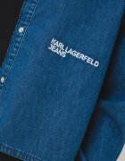 KARL LAGERFELD JEANS Дънкова риза с капси Тъмносин