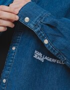KARL LAGERFELD JEANS Дънкова риза с капси Тъмносин