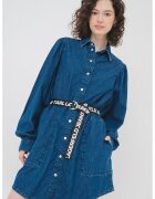 KARL LAGERFELD JEANS Дънкова рокля-риза с капси