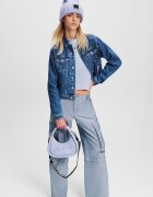 KARL LAGERFELD JEANS Дънково яке от органичен памук с джобове на гърдите Петролно синьо