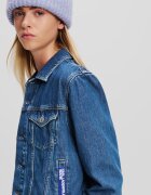 KARL LAGERFELD JEANS Дънково яке от органичен памук с джобове на гърдите Петролно синьо