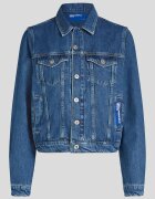 KARL LAGERFELD JEANS Дънково яке от органичен памук с джобове на гърдите Петролно синьо