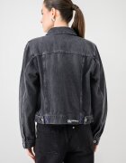 KARL LAGERFELD JEANS Дънково яке с метални копчета Tъмносив