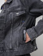 KARL LAGERFELD JEANS Дънково яке с метални копчета Tъмносив