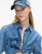 KARL LAGERFELD JEANS Двуцветна шапка от деним Син
