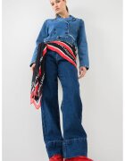 KARL LAGERFELD JEANS Къс дънков тренч с колан