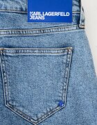 KARL LAGERFELD JEANS Къс панталон от деним с висока талия Прашно синьо