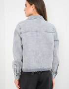 KARL LAGERFELD JEANS Къса риза от деним Сив меланж