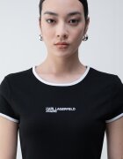 KARL LAGERFELD JEANS Къса рокля-тениска - Черен