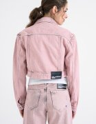 KARL LAGERFELD JEANS Късо дънково яке с джобове с капаче Прашно розово