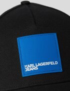 KARL LAGERFELD JEANS Памучна бейзболна шапка с лого Черен Син