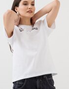 KARL LAGERFELD JEANS Памучна тениска Бял