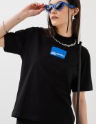 KARL LAGERFELD JEANS Памучна тениска с лого Черен
