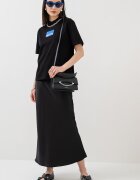 KARL LAGERFELD JEANS Памучна тениска с лого Черен