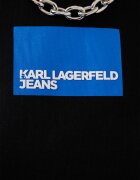 KARL LAGERFELD JEANS Памучна тениска с лого Черен