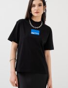 KARL LAGERFELD JEANS Памучна тениска с лого Черен