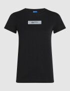 KARL LAGERFELD JEANS Памучна тениска със светлоотразително лого Черен