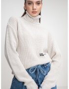 KARL LAGERFELD JEANS Поло с вълна - Слонова кост
