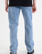 KARL LAGERFELD JEANS Прави дънки с миди талия Син меланж