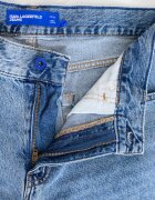 KARL LAGERFELD JEANS Прави дънки с миди талия Син меланж