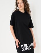 KARL LAGERFELD JEANS Рокля-тениска с лого Черен
