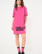 KARL LAGERFELD JEANS Рокля-тениска с лого Фуксия