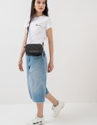 KARL LAGERFELD JEANS Слим тениска от органичен памук Бял