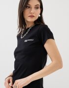 KARL LAGERFELD JEANS Слим тениска от органичен памук Черен