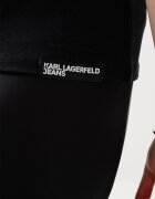 KARL LAGERFELD JEANS Слим тениска от органичен памук Черен
