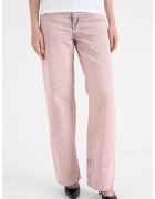 KARL LAGERFELD JEANS Свободни дънки със средновисока талия - Пастелнорозов/Антрацитно сиво