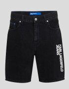KARL LAGERFELD JEANS Свободни къси дънки Черен