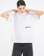 KARL LAGERFELD JEANS Тениска от органичен памук Бял/Розово