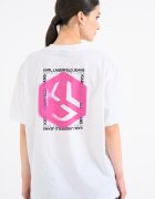 KARL LAGERFELD JEANS Тениска от органичен памук Бял/Розово