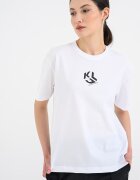 KARL LAGERFELD JEANS Тениска с монограм и лого Черен/Мръснобял