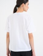 KARL LAGERFELD JEANS Тениска с монограм и лого Черен/Мръснобял