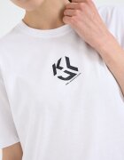KARL LAGERFELD JEANS Тениска с монограм и лого Черен/Мръснобял