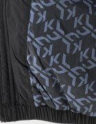 KARL LAGERFELD JEANS Зимно яке с качулка и еластичен подгъв Черен