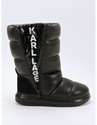 Karl Lagerfeld Капитонирани ботуши до прасеца с кожа