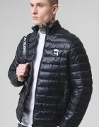 Karl Lagerfeld Капитонирано зимно яке Черен