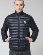 Karl Lagerfeld Капитонирано зимно яке Черен